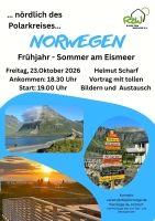 Freitag, 23. Oktober, Norwegen - Vortrag, 19h
